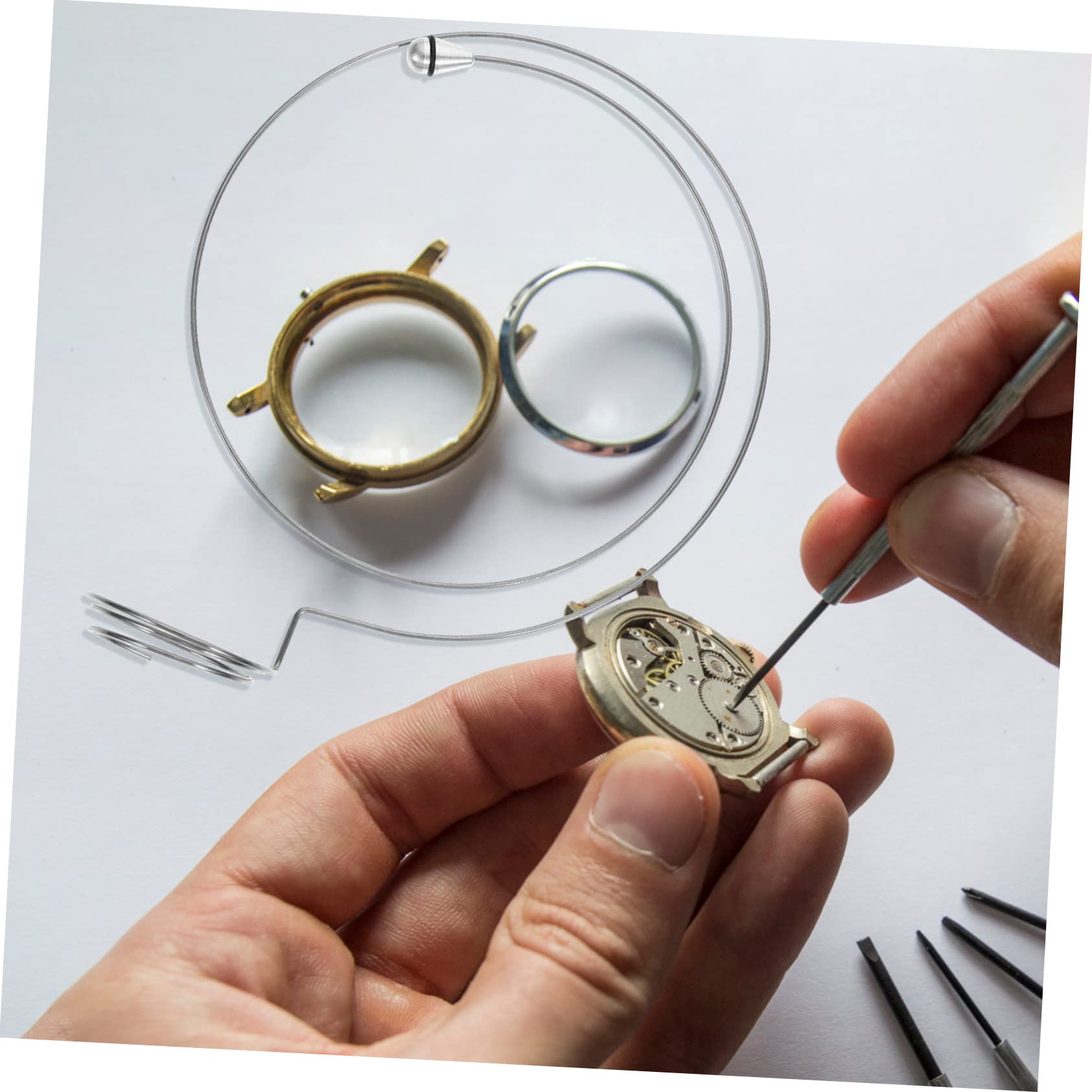 20piezas Soporte Ajustable Para Lupa De Relojero Kit Para Reparación De Relojes Accesorios De Trabajo De Alta Durabilidad Para Operaciones Finas y Almacenamiento Práctico