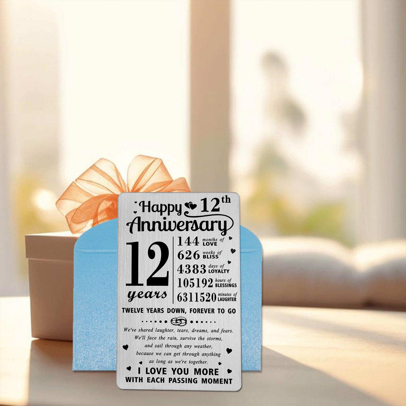 Amazon.com : Richesele 12 Year Anniversary Card - 12th Wedding