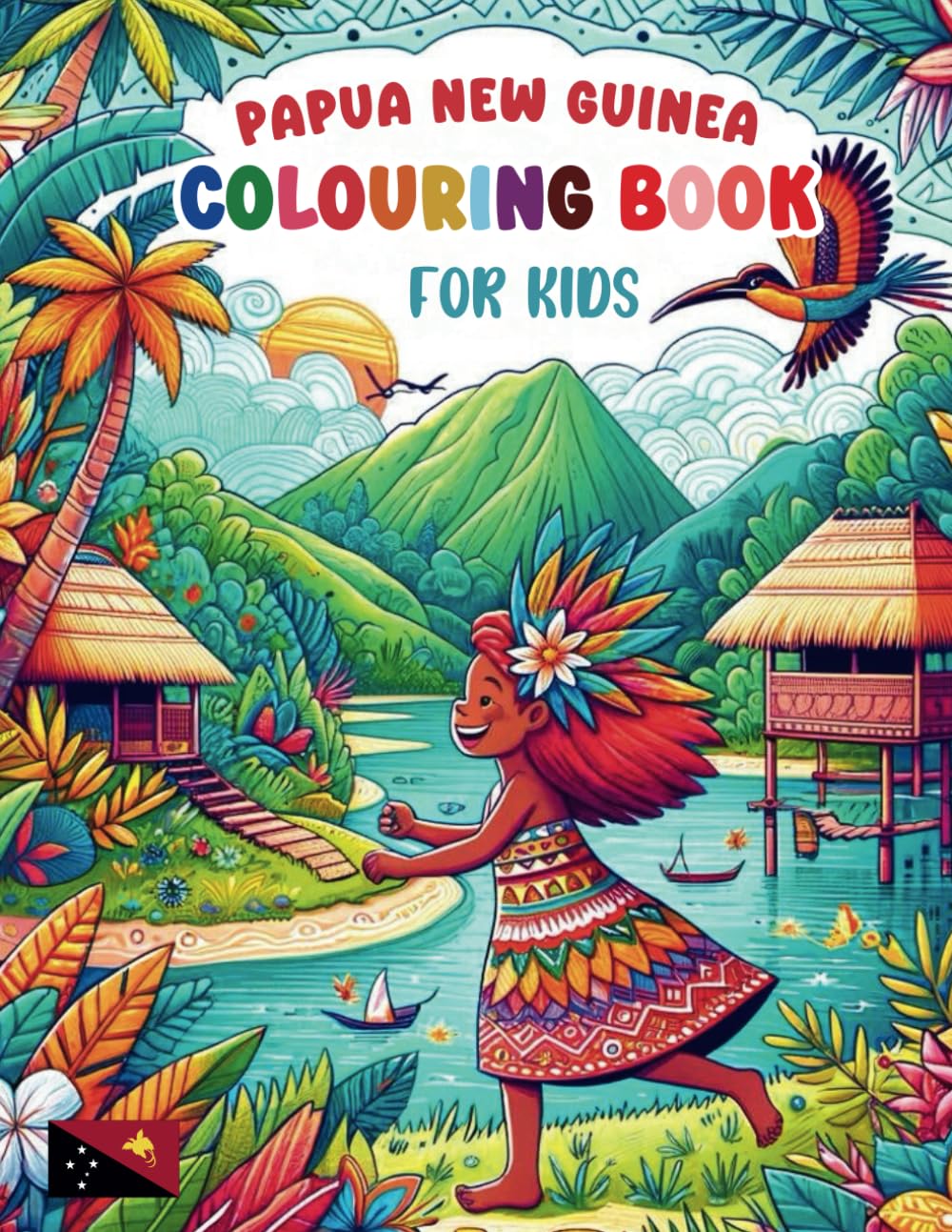 Papua New Guinea Coloring Book For Kids: With Interesting Facts