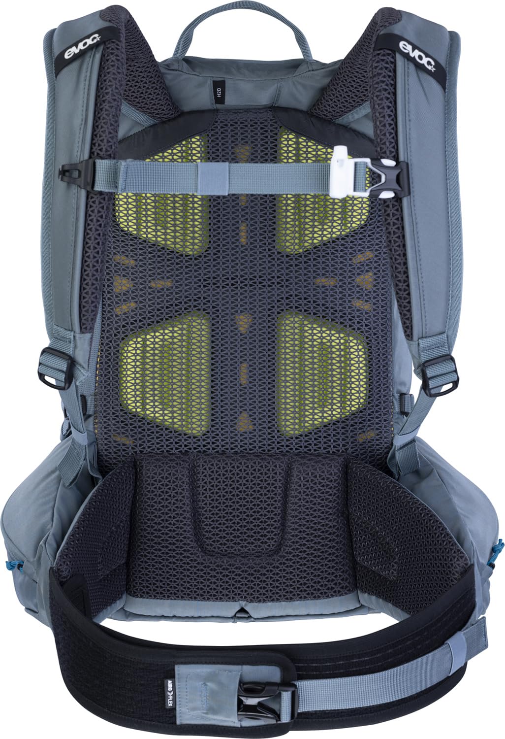 EVOC EXPLORER PRO 26, plecak (dla krótszych pleców, AIR FLOW CONTACT SYSTEM, pas biodrowy AIRO FLEX, w tym komora na bukłak do 3 l i pokrowiec przeciwdeszczowy, jeden rozmiar), stalowy
