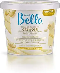 Cera Micro-Ondas Cremosa Chocolate Branco Depil Bella 100g, Depil Bella