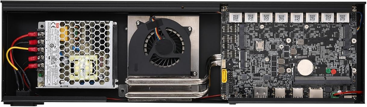 Qotom Mini PC 1U Rack Core i5-8260U, 8X Intel 2.5G LAN, 16GB/512GB