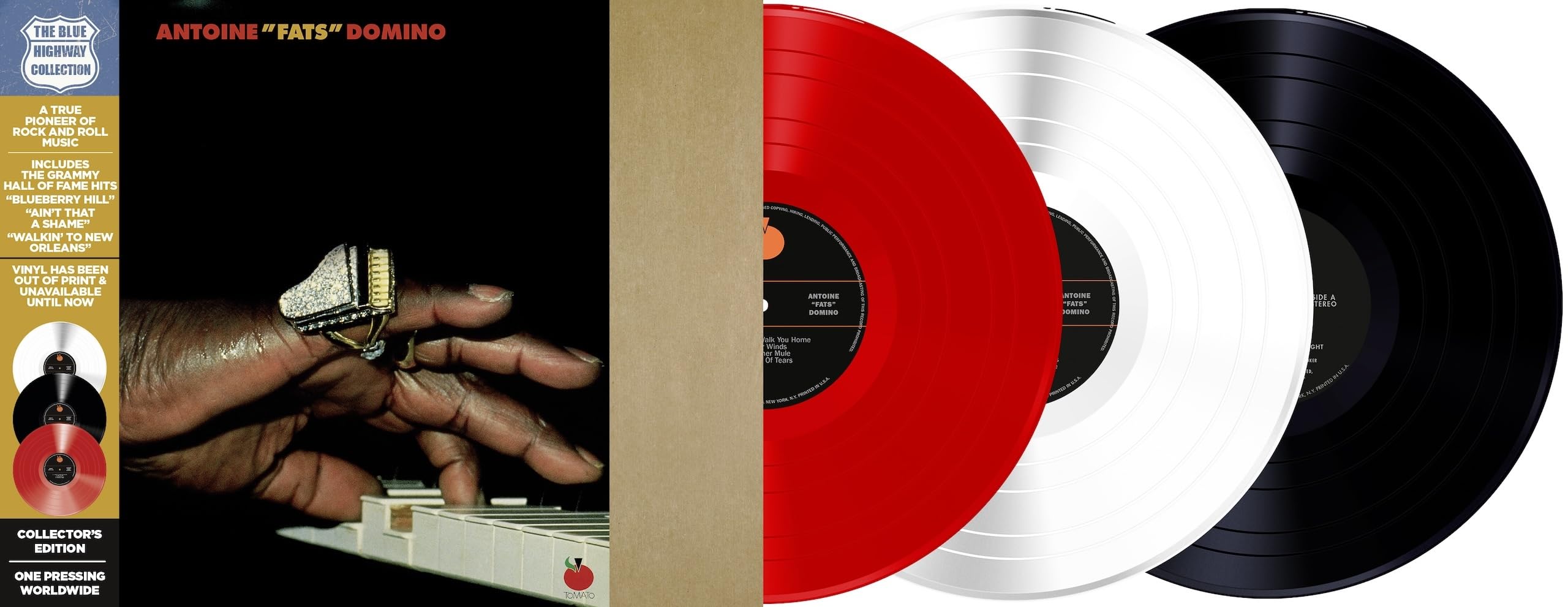 ANTOINE "FATS" DOMINO (RED/WHITE/BLACK VINYL 3LP) [VINYL]