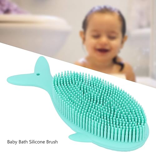 Miniatura 7 de Cepillo de baño de silicona para bebés, cepillo de masaje para bebés, cepillo exfoliante para piel seca, cuidado del cabello