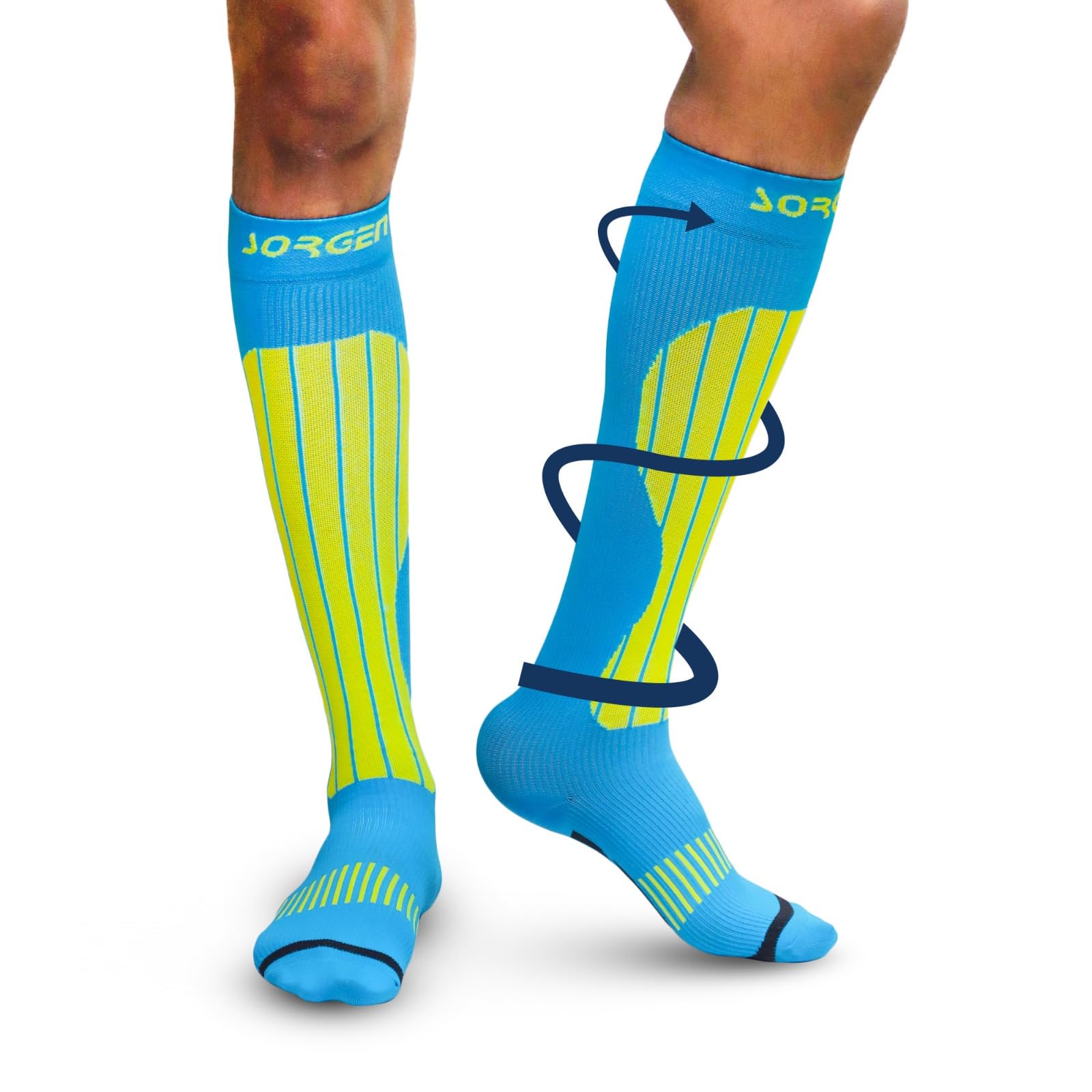 Sorgen Sports Compression Socks | 20-30 mm Hg | Running, Cycling, Marathon, Athletics & Indoor Training | Reduce Leg Cramps | Improve Performance & Support Recovery | Comfortable & Durable