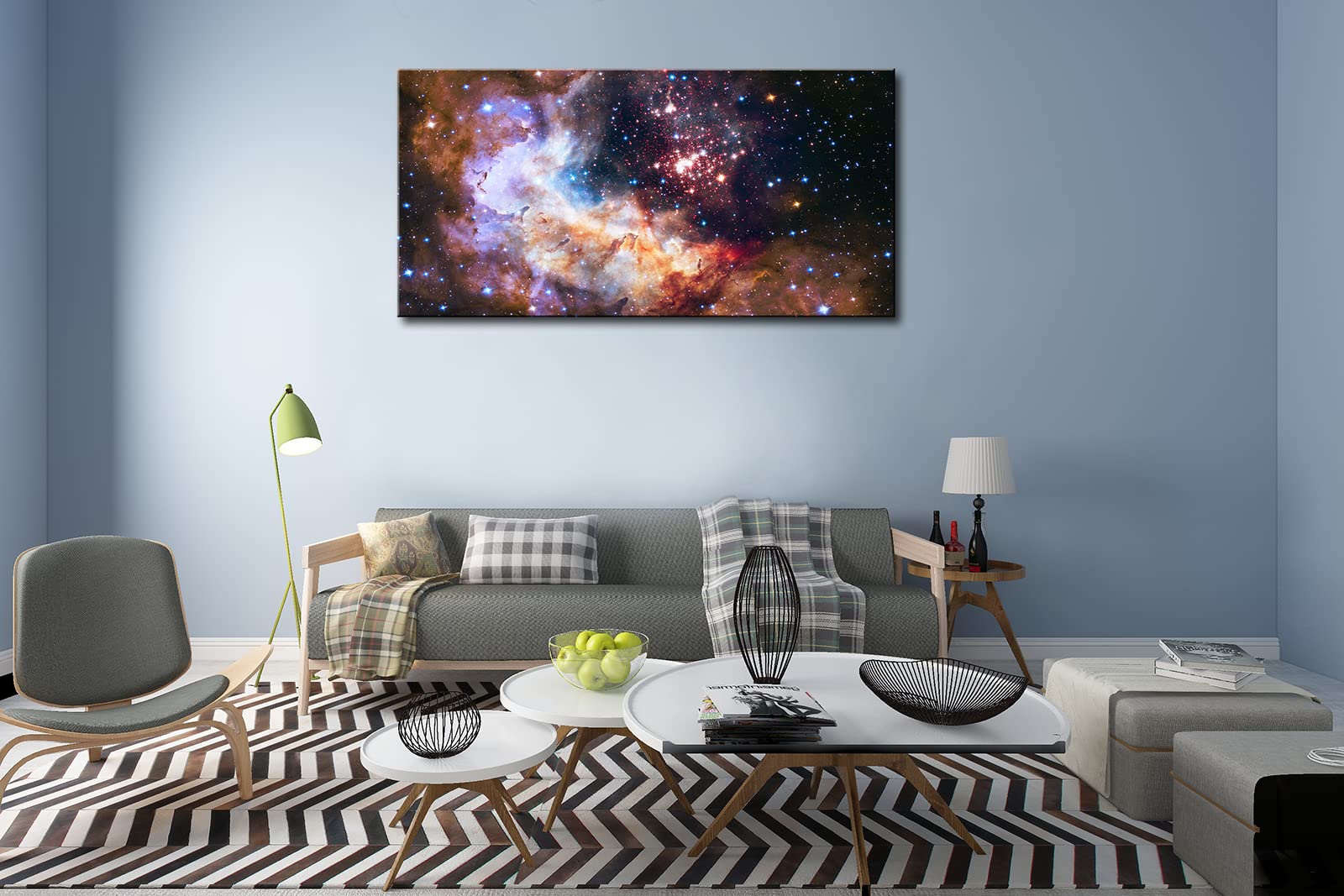 Amazon.co.jp: OKEXCKK スペースウォールアート 子供部屋の装飾用 銀河