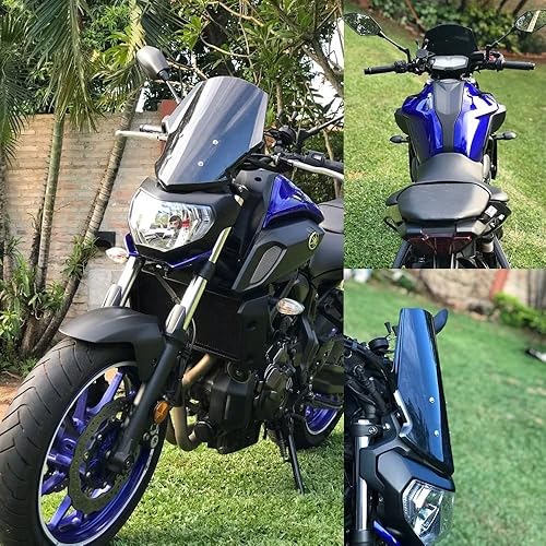 Miniatura 3 de Motorcycle Windshield for Yamaha MT07 FZ07 MT-07 FZ-07 MT 07 2018 2019 Motorcycle Windscreen Windshield Parabris Motorcycle Accessories Wind