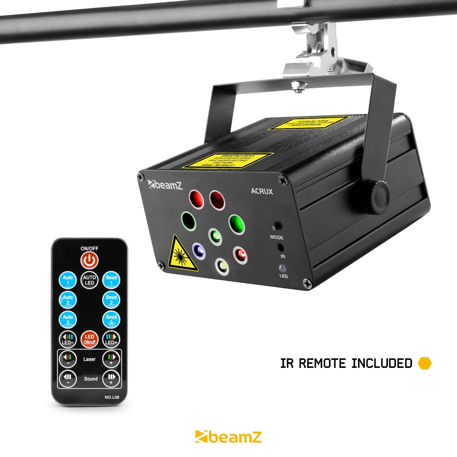 BeamZ Acrux Quatro R/G party laser systeem met RGBW LED&aposs (152.610)