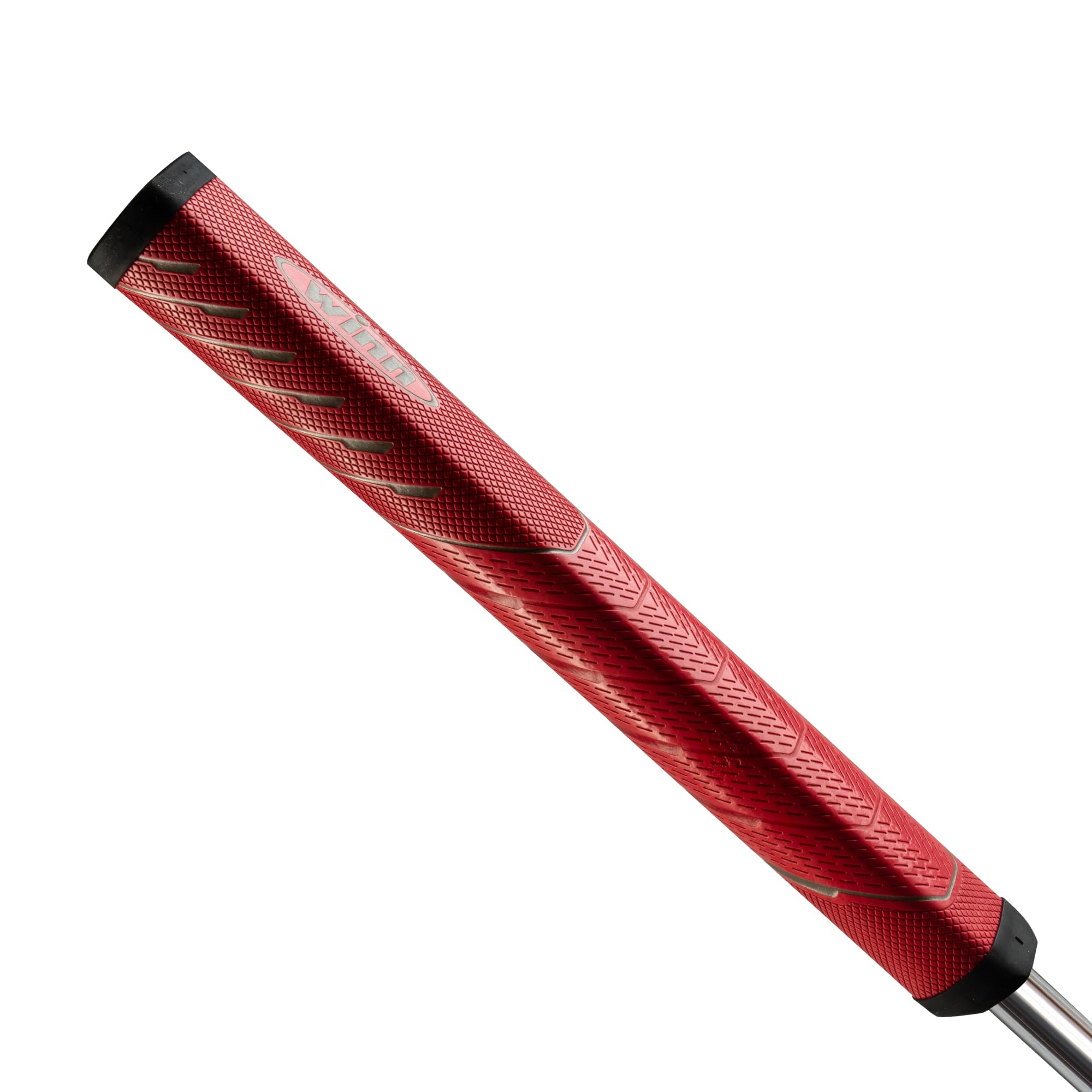 Winn NTP Red Putter Grip: Consistent No-Taper Design with Unique Pistol Profile for Light Grip Pressure. 1.10” Midsize+ Diameter for Added Stability. Textured for Optimum Traction & Performance with Winn's Excel Polymer - Best Results on the Green