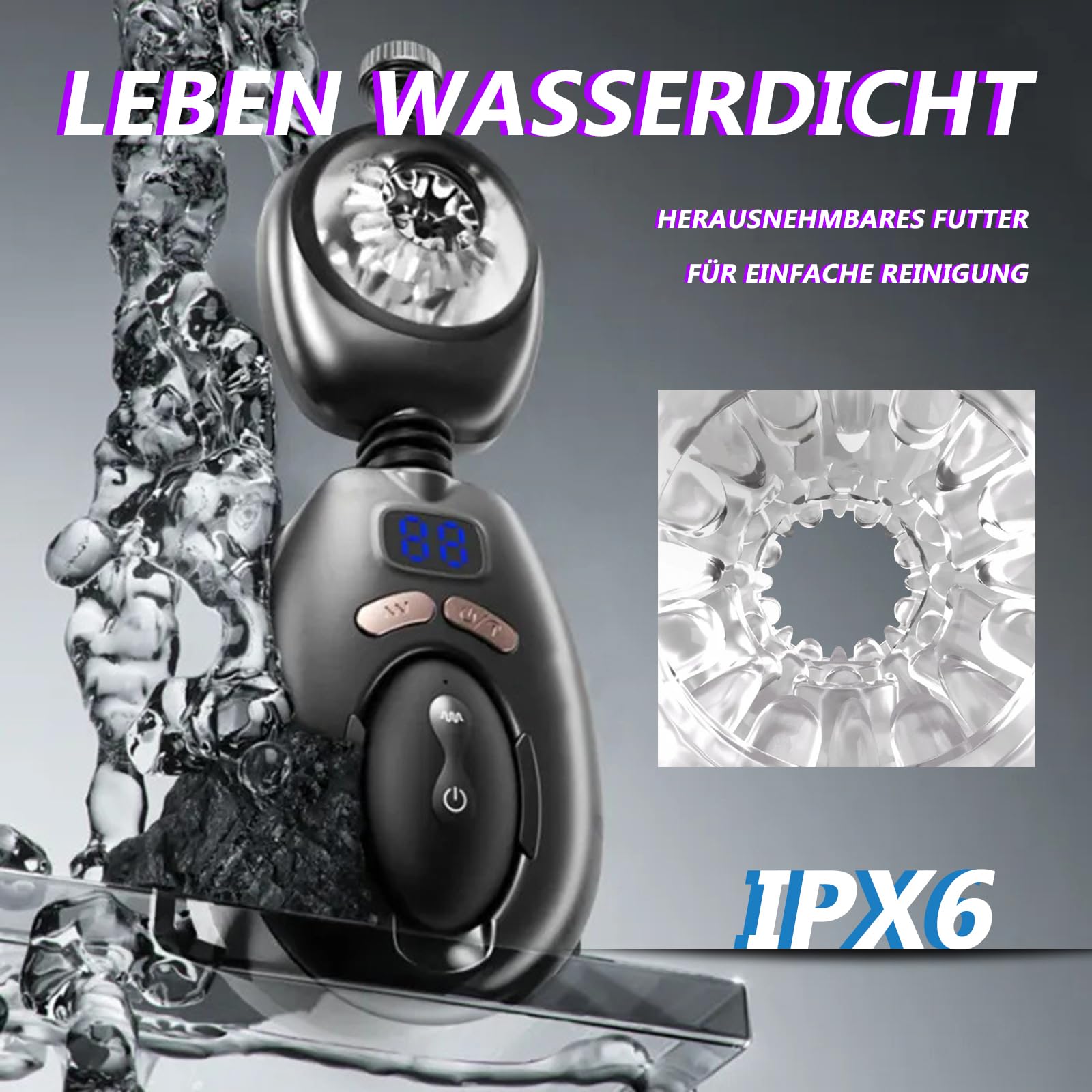 Elektrischer Masturbator Sex Spielzeug für die Männer Mit 9 Frequenz-Vibration + Schub-Strap-on-Masturbatoren Für Männer Sex Spielzeug Taschenmuschi Penis