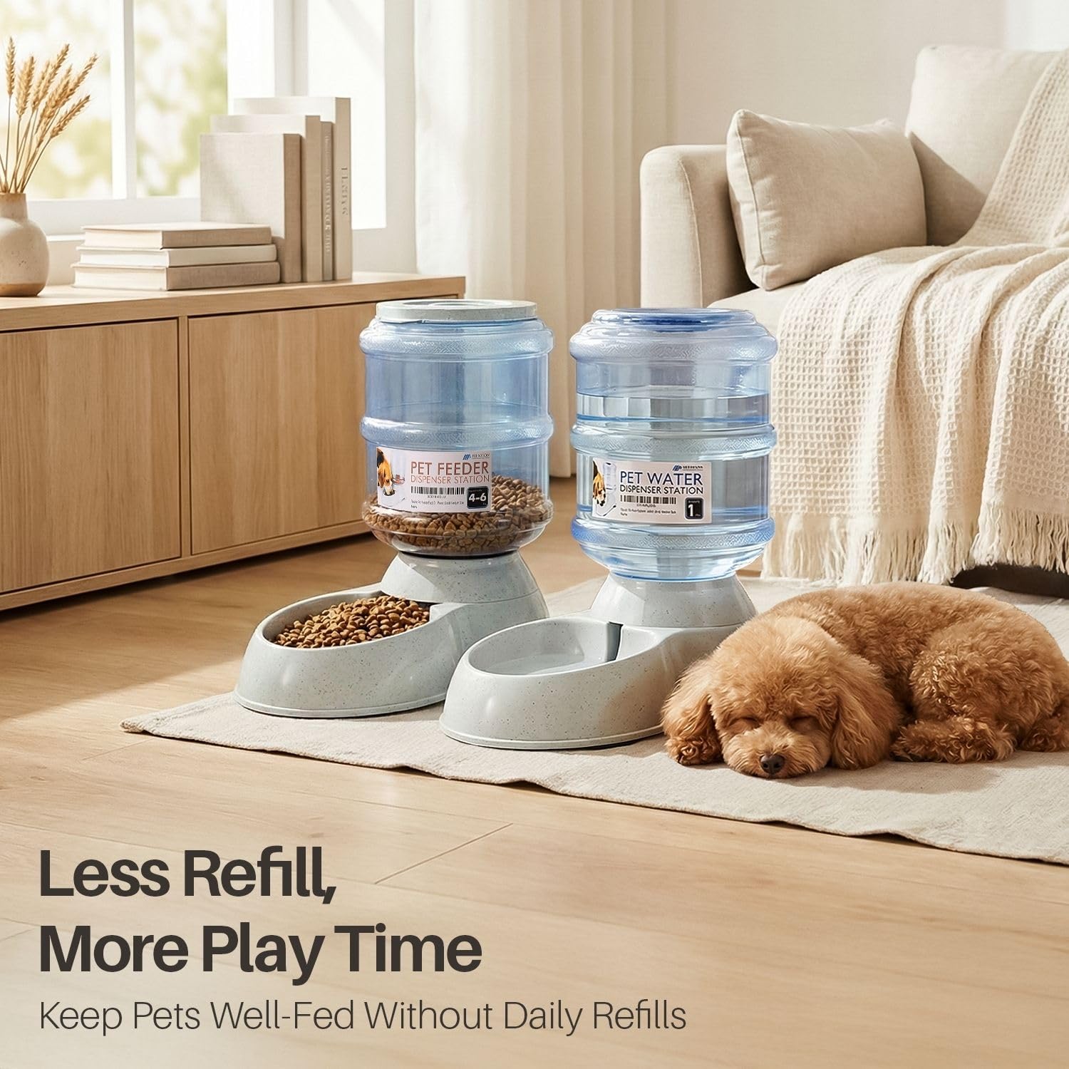 Flexzion Gravity Distributeur de Nourriture pour Animaux domestiques (Petit) pour Chiens et Chats - Distributeur Automatique de Nourriture sèche - Bol de Stockage de Nourriture sèche - Fournitures