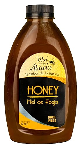 Miel de la Abuela Miel 100% pura y cruda, edulcorante natural, miel caribeña 32 onzas