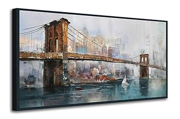 絵画 ブルックリン橋 Amazon.co.jp: Acocifi ブルックリン橋 ウォールアート