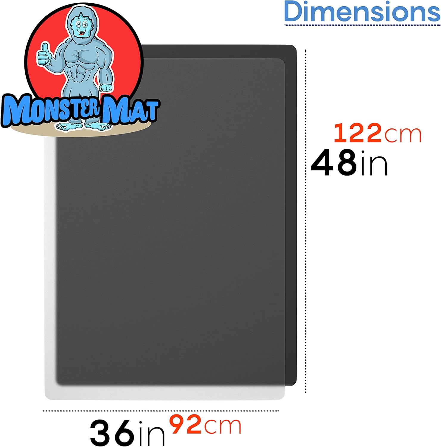 Super Jumbo Silicone Mat 36” x 48” - 3 by 4 Feet. by MonsterMat (Super Jumbo 48 x 36, Translucent)