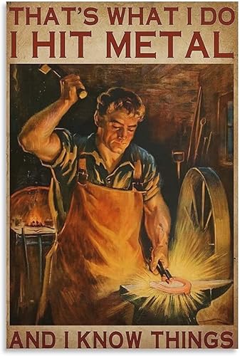 Man Blacksmith Vintage Posters Decorating Home Farmhouse Studio Wall Art Canvas Art Poster Wall Art Picture Print Modern Family Bedroom Decor