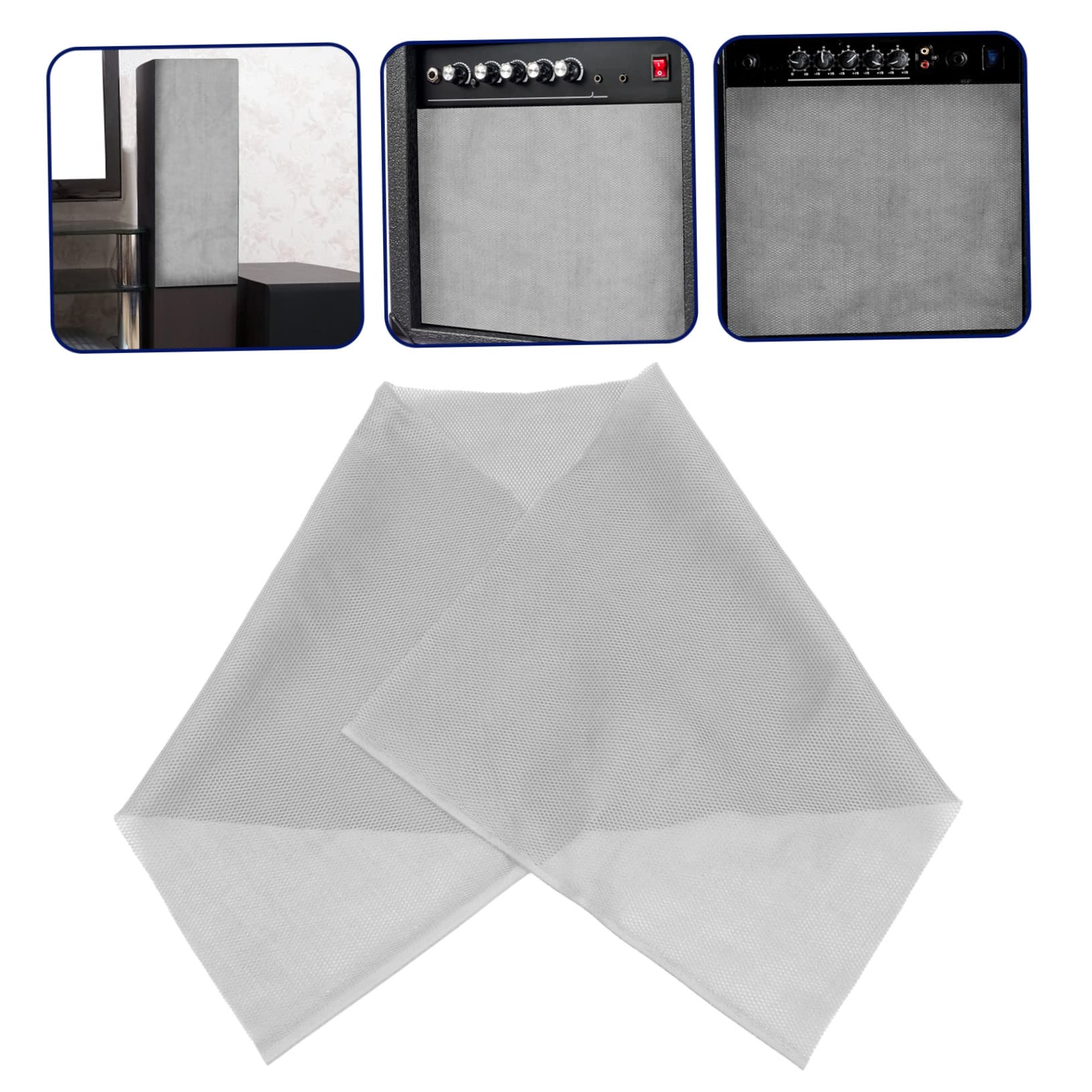 Mikikit 3pcs Speaker Grill Cloth Breathable Fabric Mesh for Stage Speakers Protective Cover Restores Look Protects Sound Quality