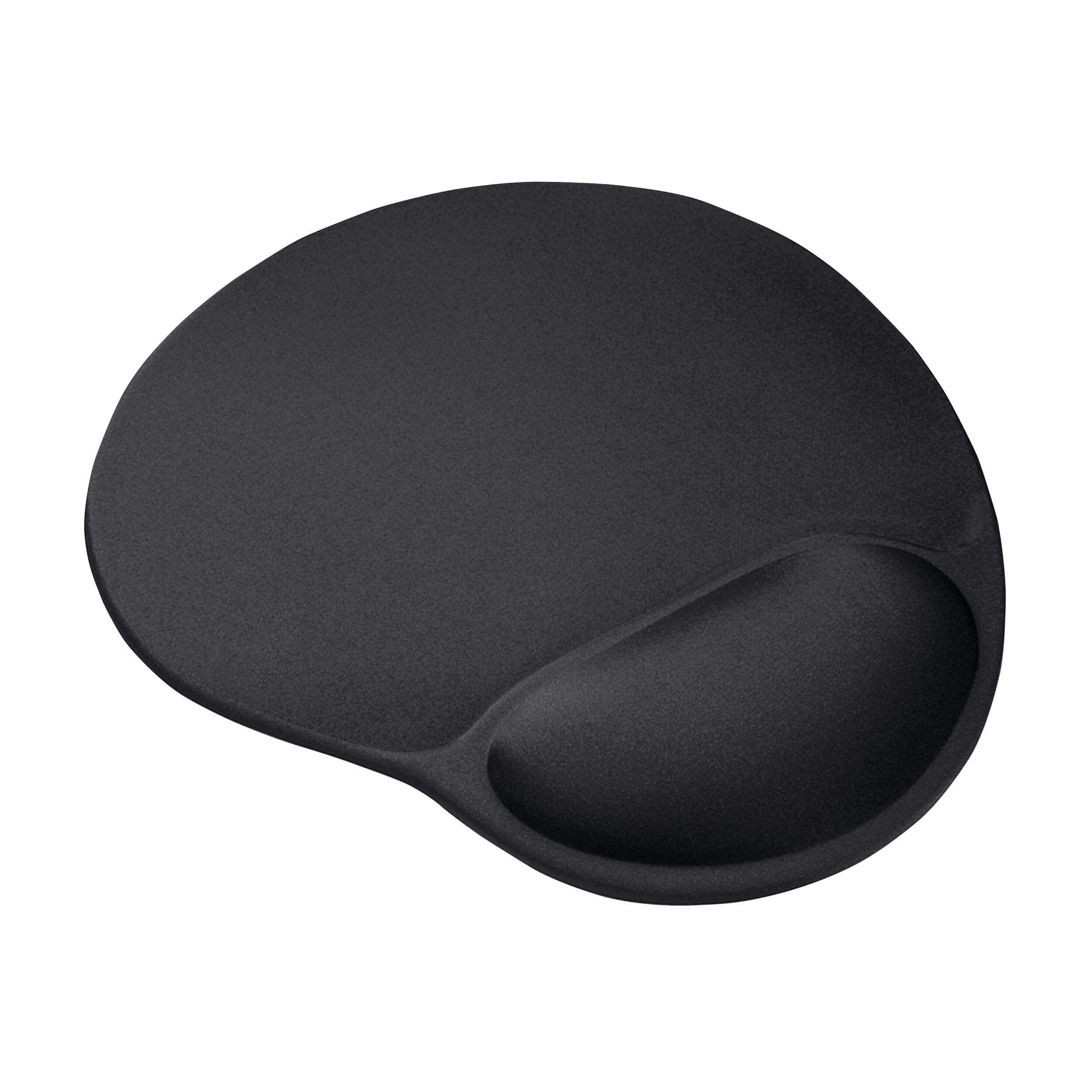 Trust BigFoot Tappetino per Mouse, Ergonomico, con Poggiapolsi in Gel, Fondo Antiscivolo, Superficie in Microfibra, Nero