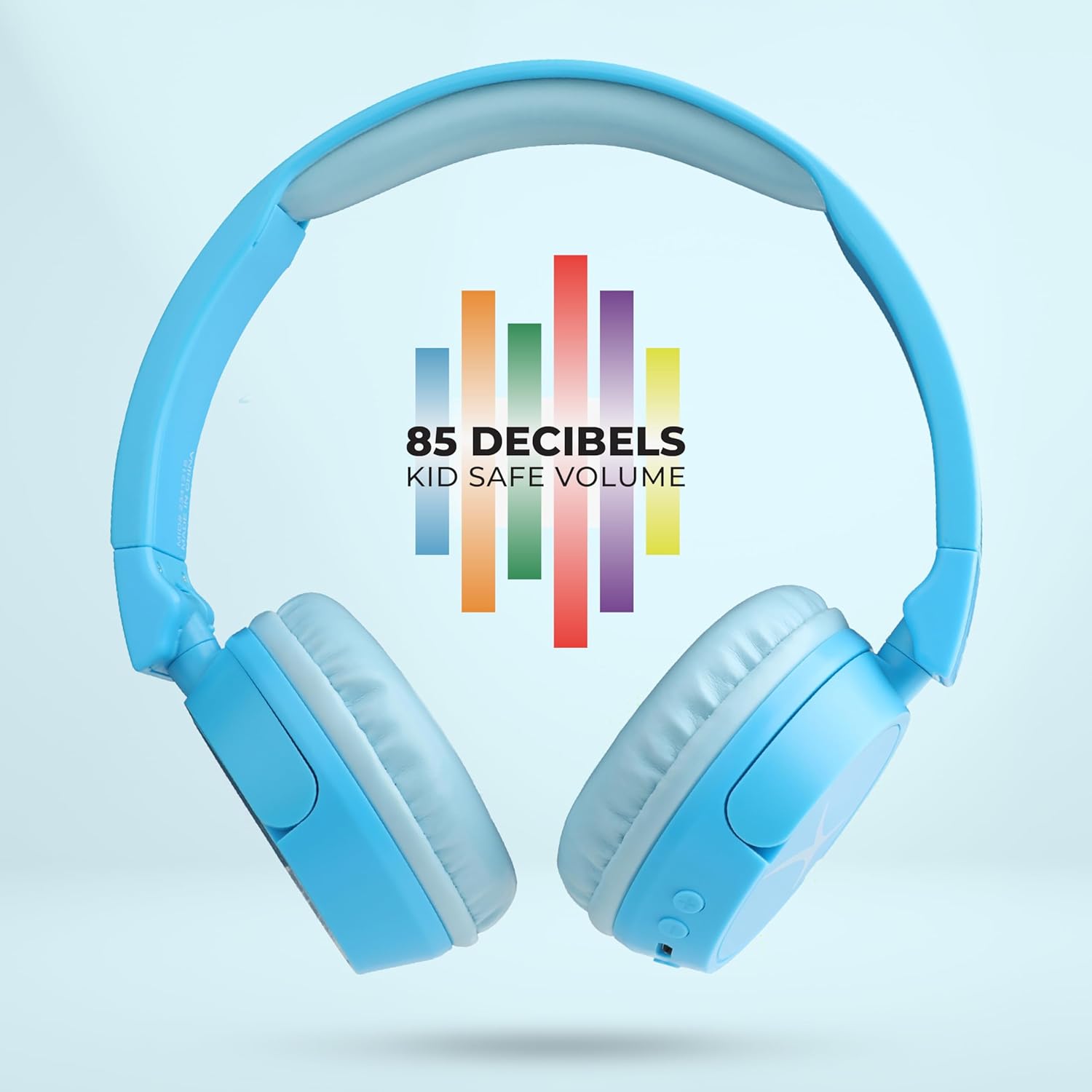 Altec Lansing - Kid Safe 2-in-1 Bluetooth Headphones, Safe Volume Limiting, Foldable Design, Enjoy Audio and Protect Your Child's Hearing (Blue) - Image 3