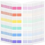 240PCS Sticky Index Tabs, Colored Strip Page Markers, Writable and Repositionable File Tabs Flags for Pages, Reading Notes, Classify Files, 12 Colors（1 inch）