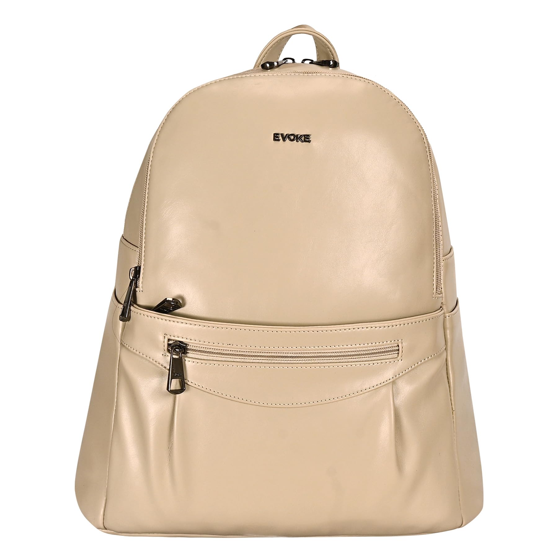 EVOKE MUSE Vegan Leather Backpack 2125 for Women | with Versatile Carry Options | Stylish and Lightweight for Work and College (Vanilla Cream)