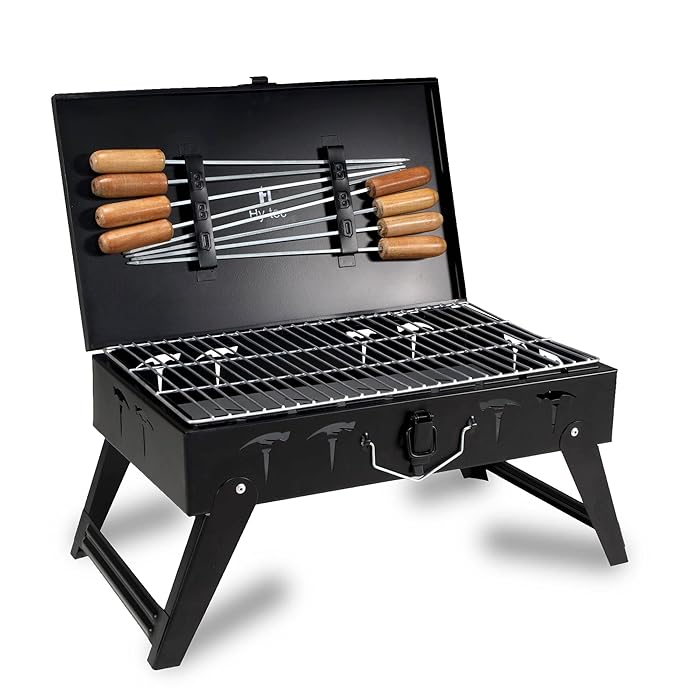 Buy H Hytec Briefcase Foldable Portable & Picnic Barbeque with 8