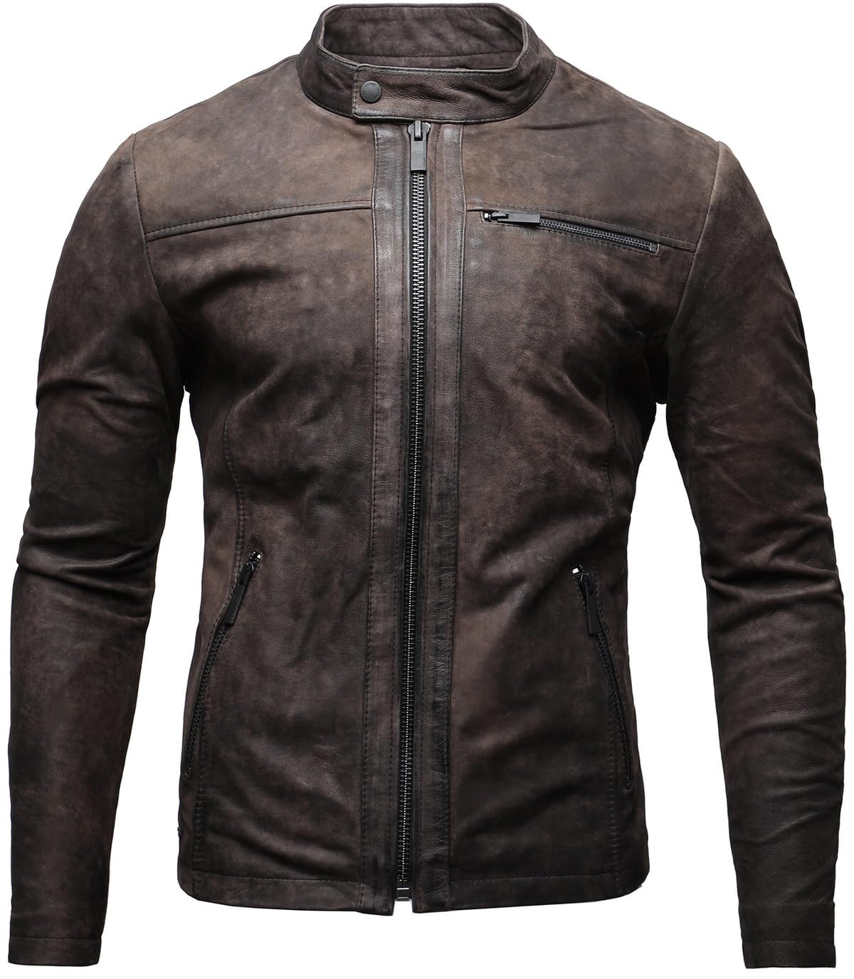 Crone - Chaqueta de cuero Epic Cleane Basic para hombre, en diferentes variantes y colores