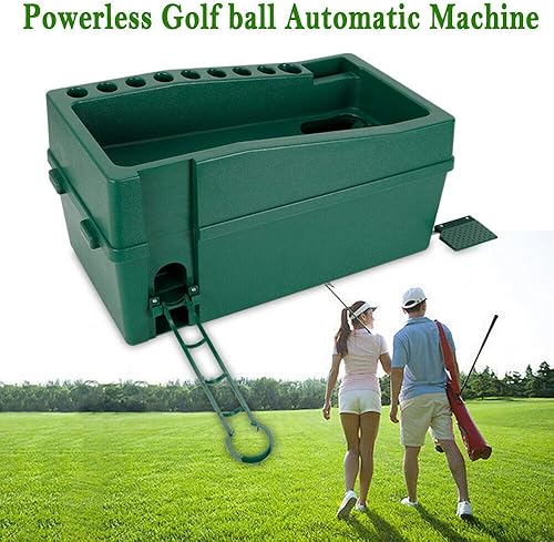 Miniatura 6 de Automatic Golf Ball Dispenser Machine, No Electricity Required Tee Up Golf Ball Teeing Device Golf Club Organizer with Adjustable Foot Stand