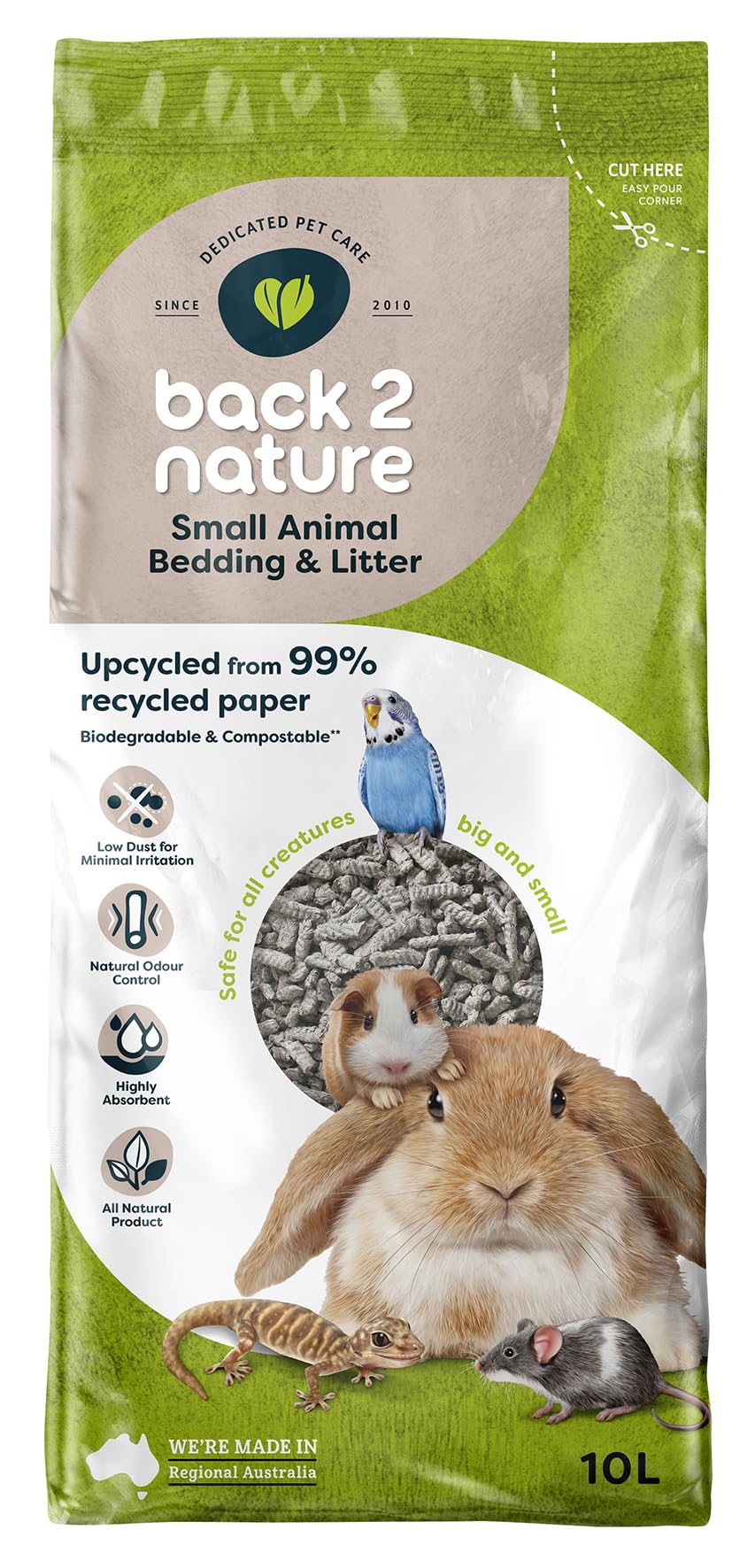 Fibrecycle Back-2-Nature Small Animal Bedding 10L