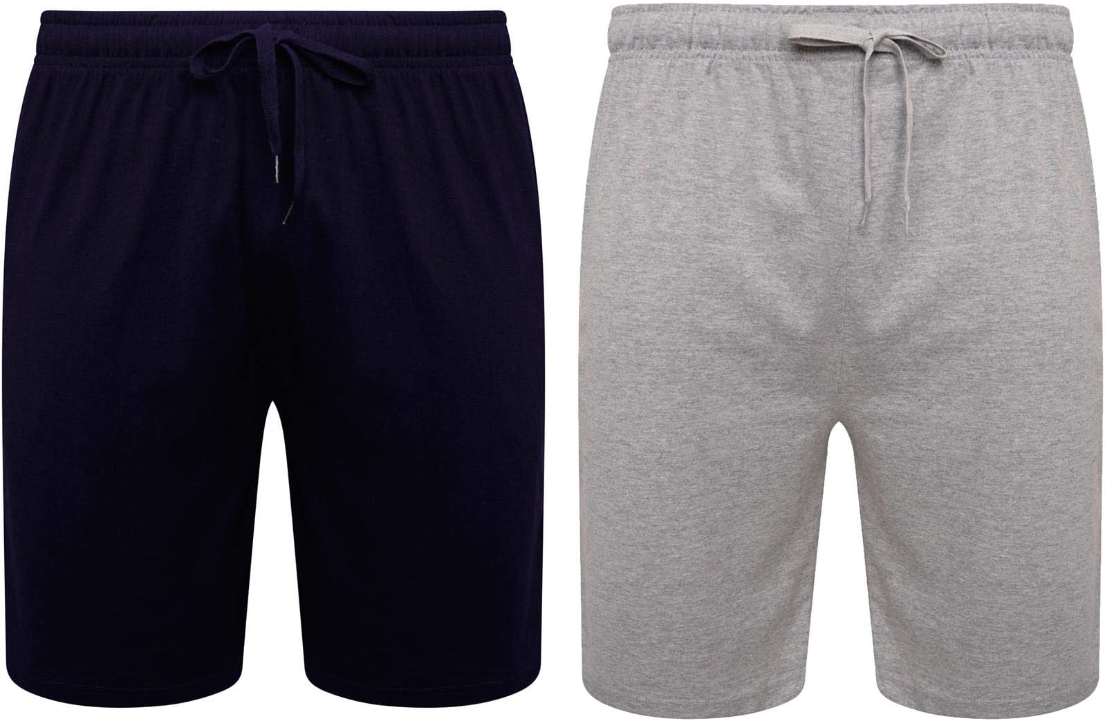 Sock Stack Mens Lounge Shorts Pyjama Bottoms Jersey PJ Short for Men 100% Organic Cotton Pajama Loungewear Pack of 2