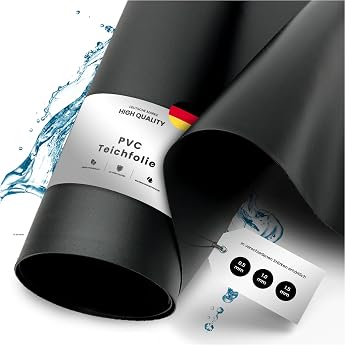 TeichVision Premium PVC Pond Liner Black Thickness 0.5 mm 2 m x 3 m