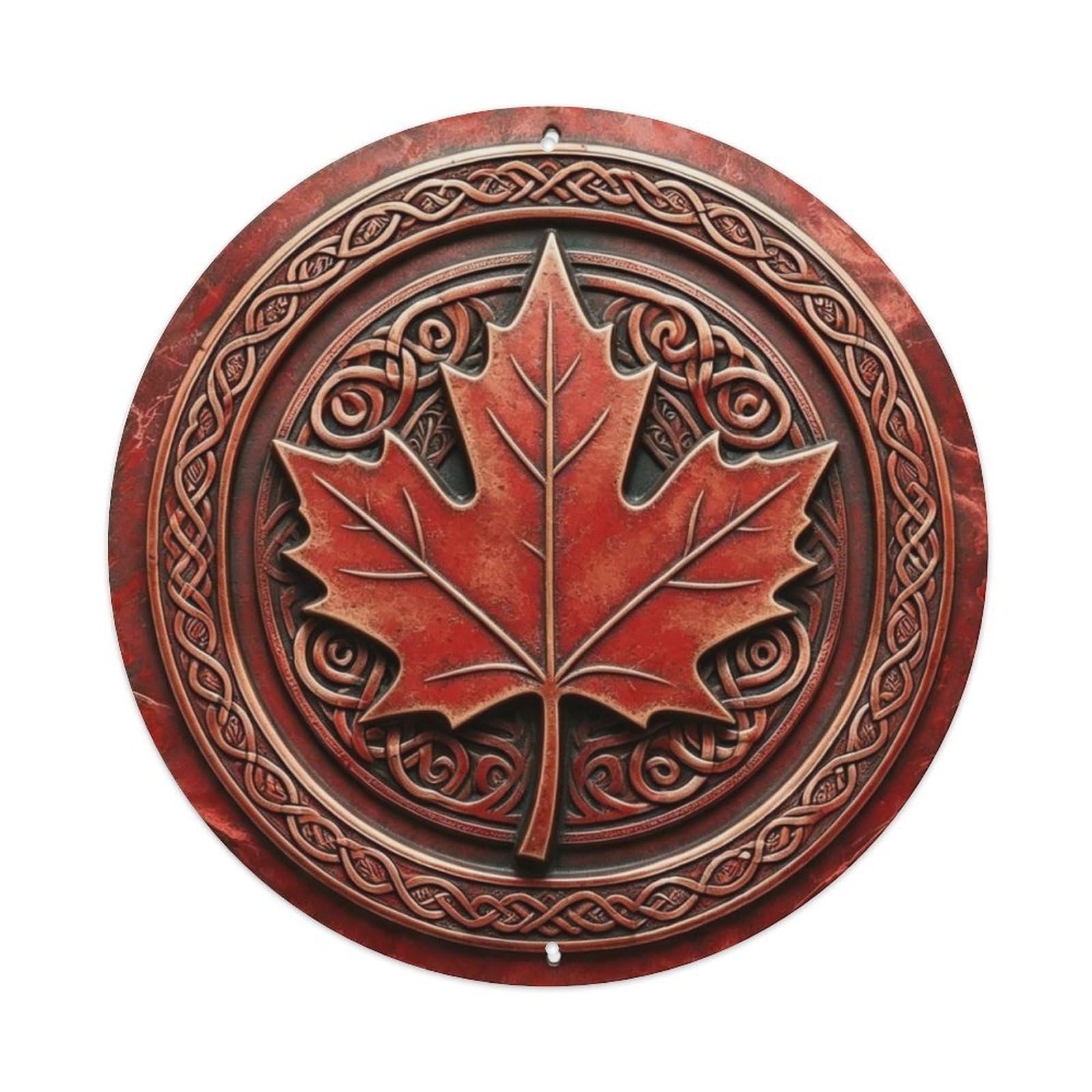 Canadian Maple Leaf Patriotic Metal Tin Sign Plaque