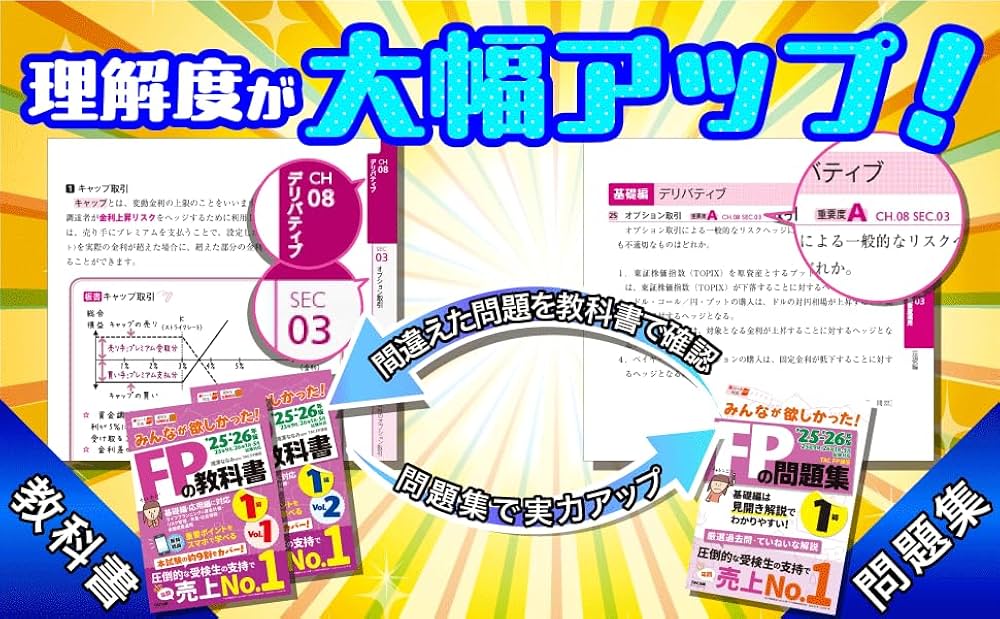 2025-2026年FP1級教科書vol.1.vol.2.問題集.3冊セット 2025-2026年版 みんなが欲しかった! FPの問題集1級【頻出問題を厳選