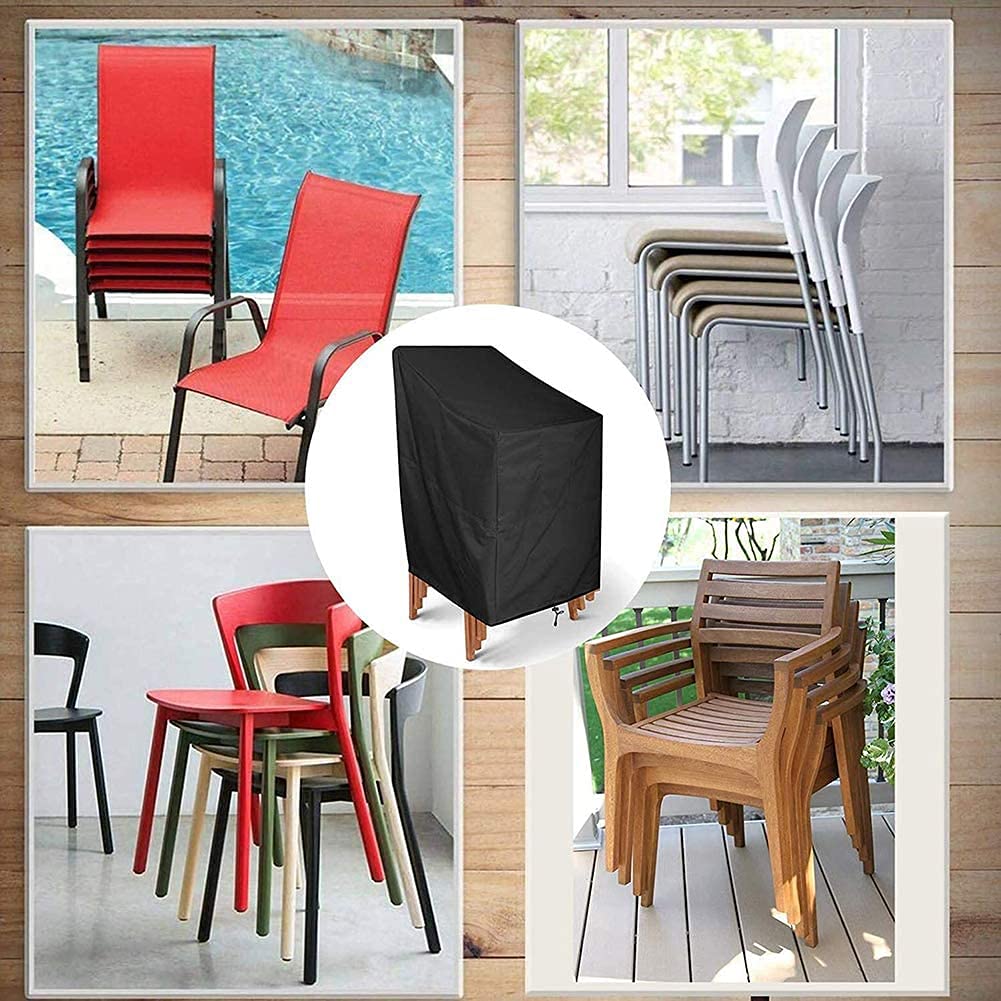 Coprisedia da giardino impermeabile in tessuto di bue 210D, antivento e resistente ai raggi UV, per esterni, patio, poltrone e sedie a sdraio, 64 x 64 x 1 cm