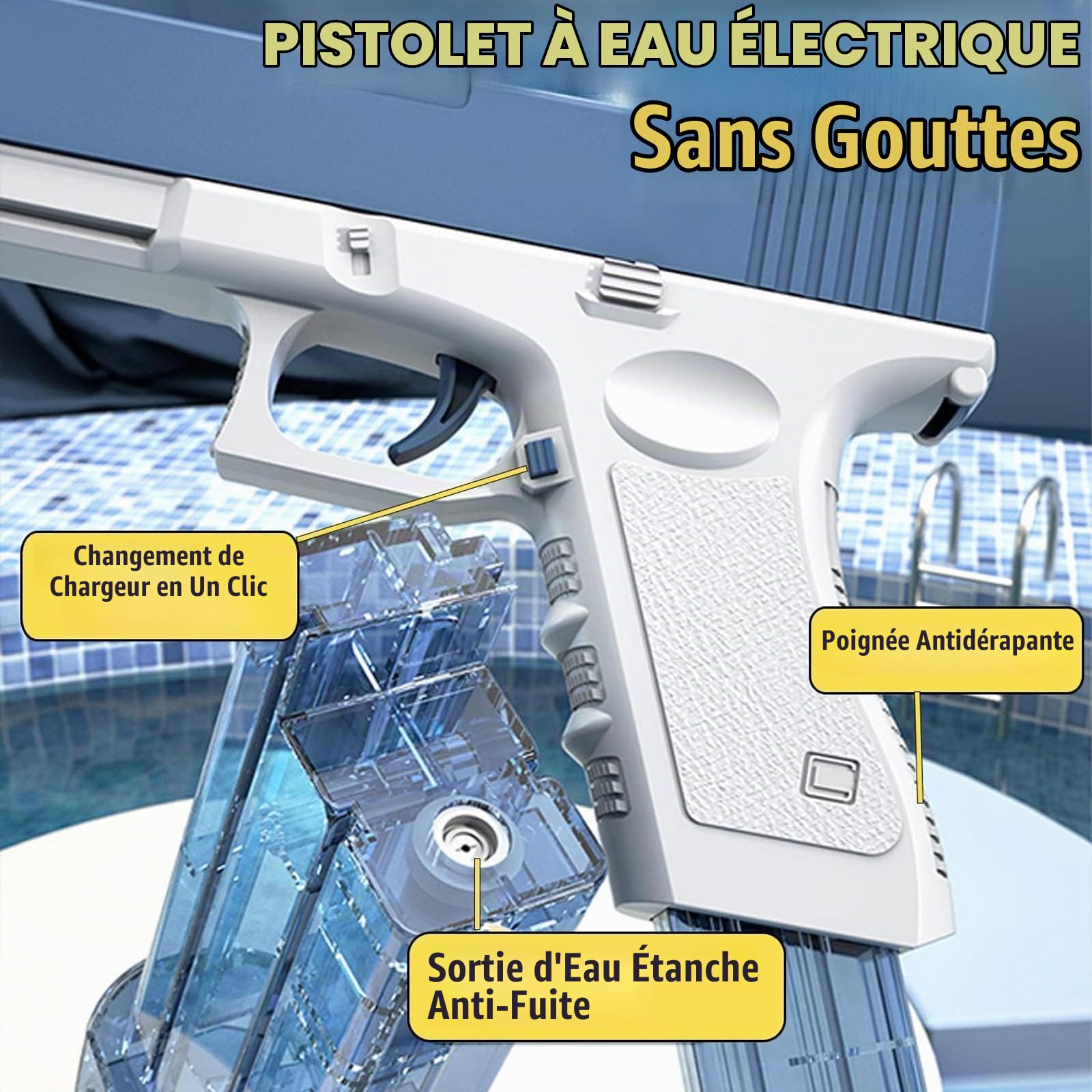 Grand pistolet à eau électrique jouet longue portée blaster automatique à eau pistolet pulvérisateur pour enfants jouets d'été en plein air - Chine Pistolet à eau et pistolet à eau électrique prix