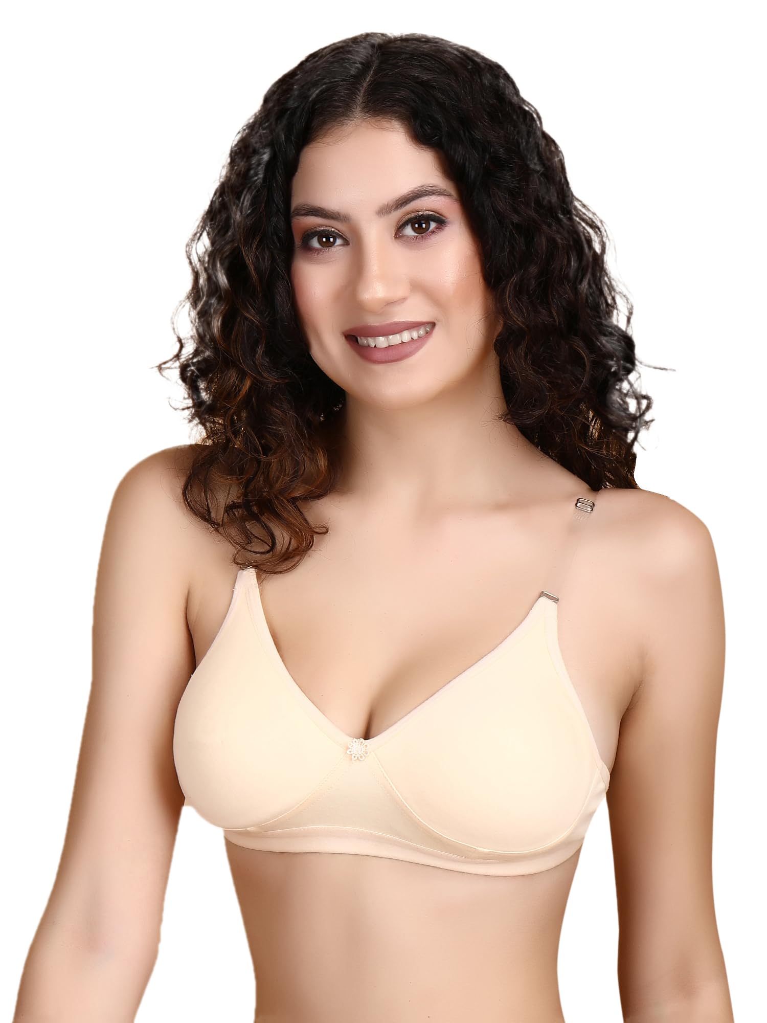 klassik Cotton Hosiery Bra for Women & Girls | Medium Coverage Non Padded Wirefree Backless Bra | Detachable Straps |Everyday Comfort Innerwear for Dress, Saree, Suits & Top | Free Transparent Straps-picture-51