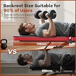 NICEPEOPLE Foldable Basic Weight Bench for Home Gym, Workout Bench with 8 Backrests, 660LBS Weight Capacity Adjustable Bench