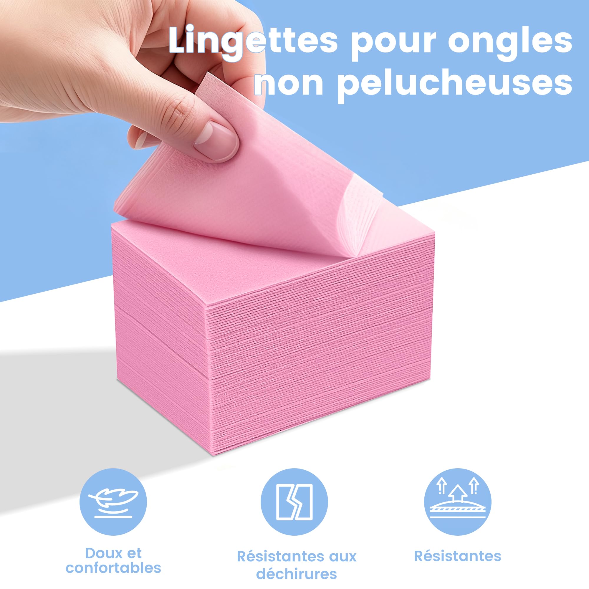 630 Pezzi Pad Unghie per Sgrassare, Dischetti Cotone Senza Pelucchi per Remover Unghie, Semipermante Salviette Struccanti Solvente per Sgrassatore Unghie per Gel e Acetone Pulizia Pads Unghie (Rosa)