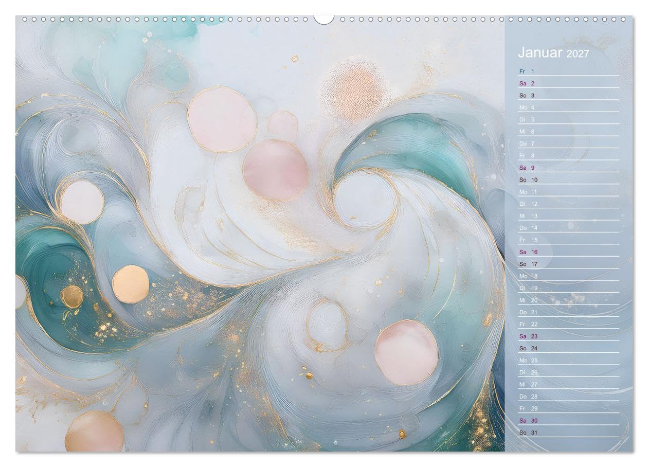 CALVENDO - Unser Hochzeitskalender - Individuell und Selbstgestaltet (Wandkalender 2027 DIN A2 quer), Monatskalender: Romantischer DIY-Hochzeitskalender