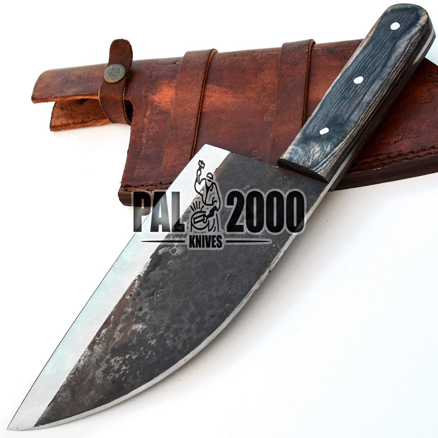 Coltello da Chef Fatto a Mano in Acciaio 440C, Coltello da Cucina con Guaina SMGR-9831