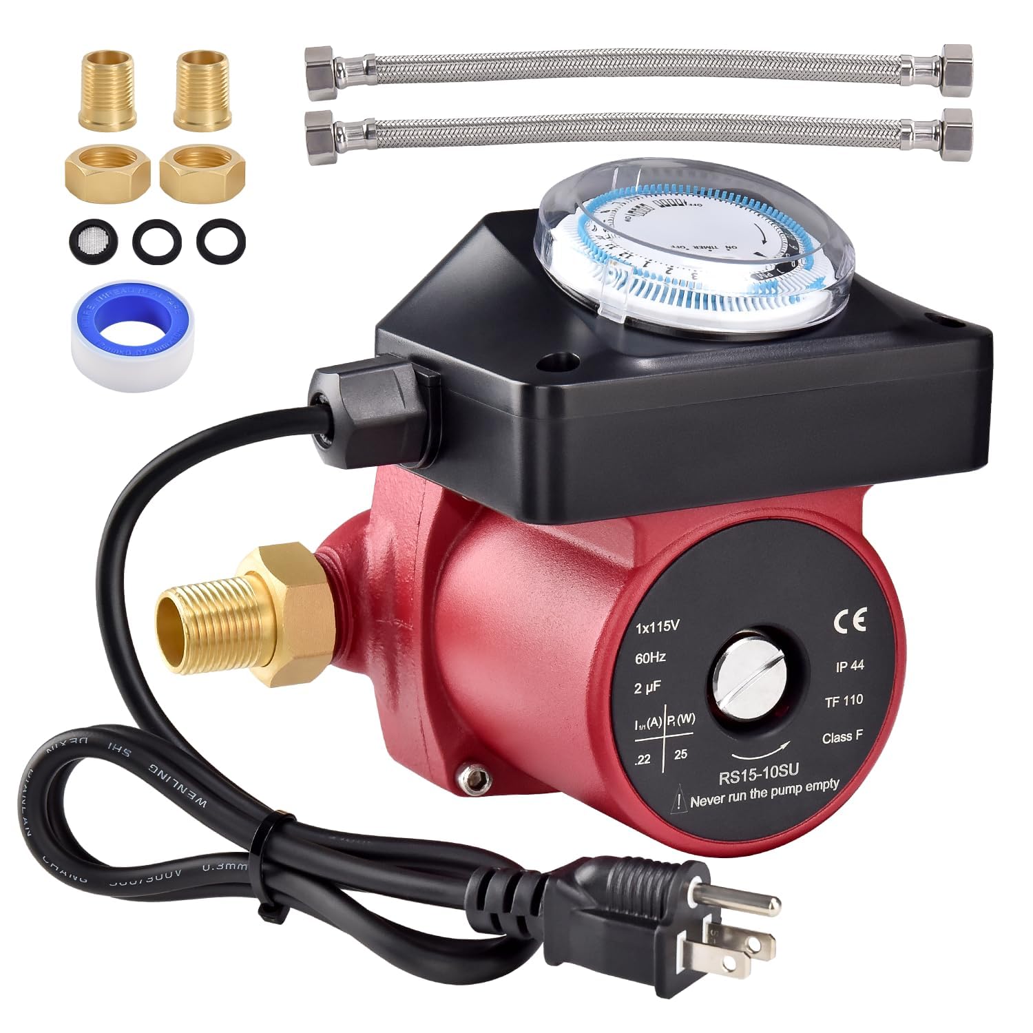 UP15-10SU7P/TLC pompa obiegowa wody 115 V 1/25 KM pompa obiegowa ciepłej wody kompatybilna z Grundfos 595916/59896288P1 3/4 ″ NPT do domowych systemów ciepłej wody