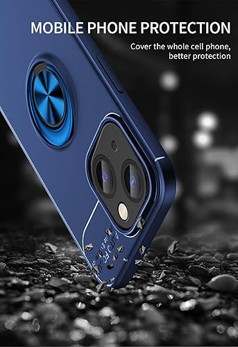 Miniatura 3 de Asuwish Funda de teléfono para iPhone 13 de 6.1 pulgadas con protector de pantalla de vidrio templado y soporte de anillo híbrido, accesorios de