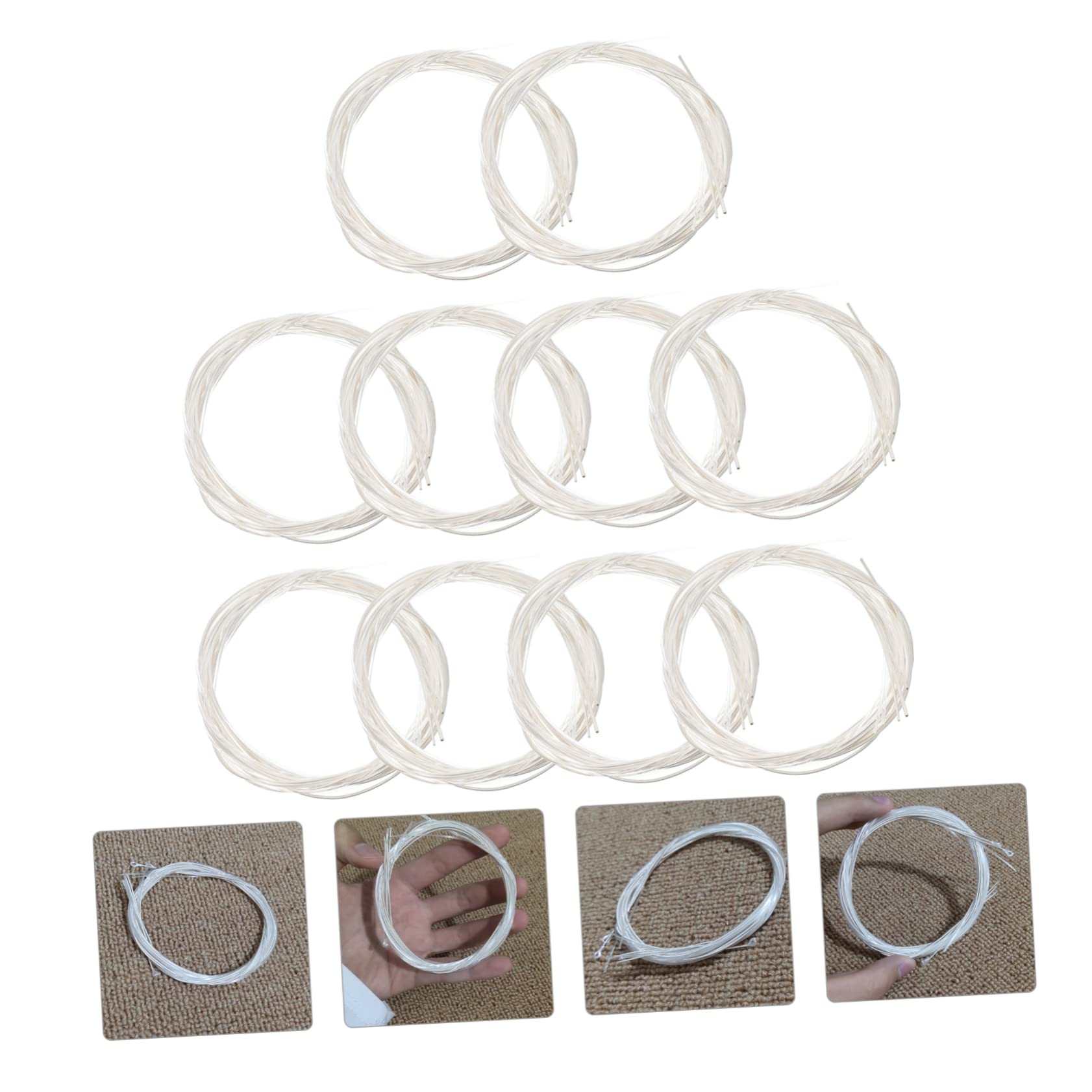 Abaodam 20confezioni Pacchetti Per Chitarra Folk Nylon Set Per Chitarra Rivestimento e Elettroplaccato Accessori Per Musicisti e Appassionati