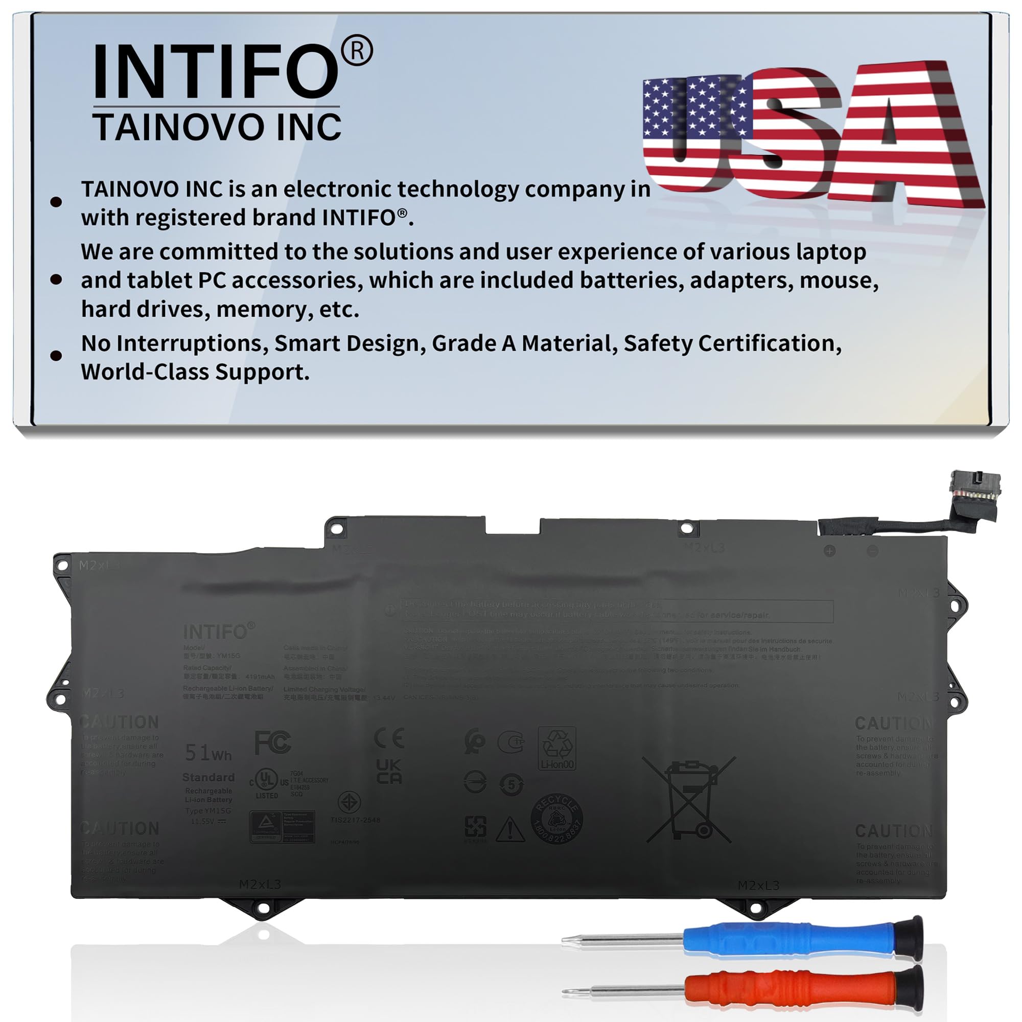 Amazon.com: INTIFO 51Wh YM15G Laptop Battery Compatible with Dell