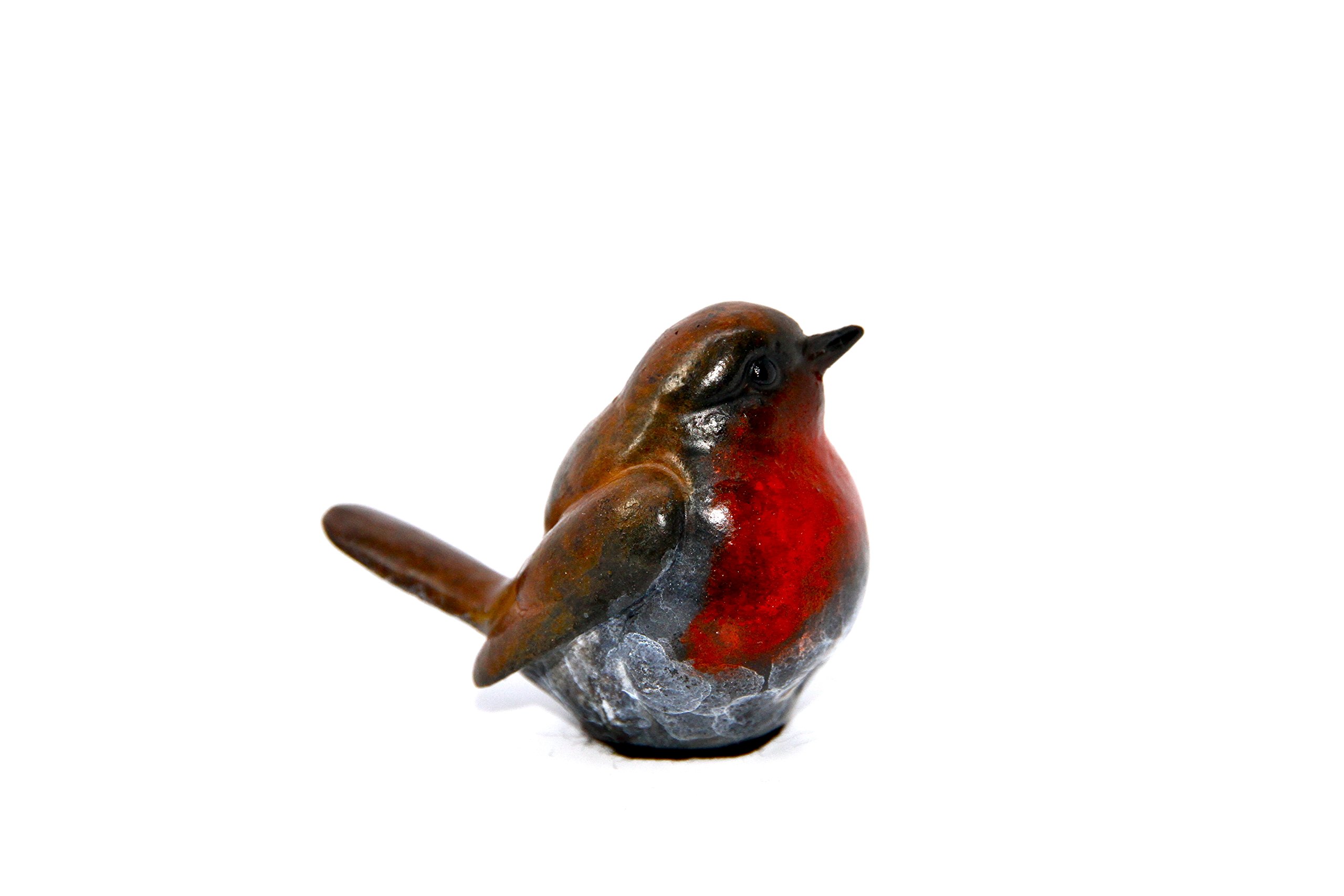 Edición limitada caliente fundido sólido bronce Multi pátina Robin