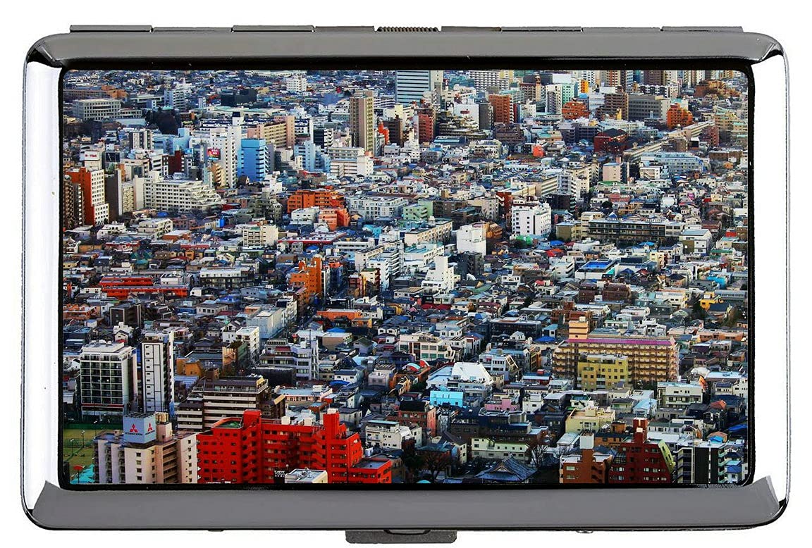 Hard Box Full Pack Cigarette Case,City Buildings Metropolis Pocket Carrying Cigarette Box A224