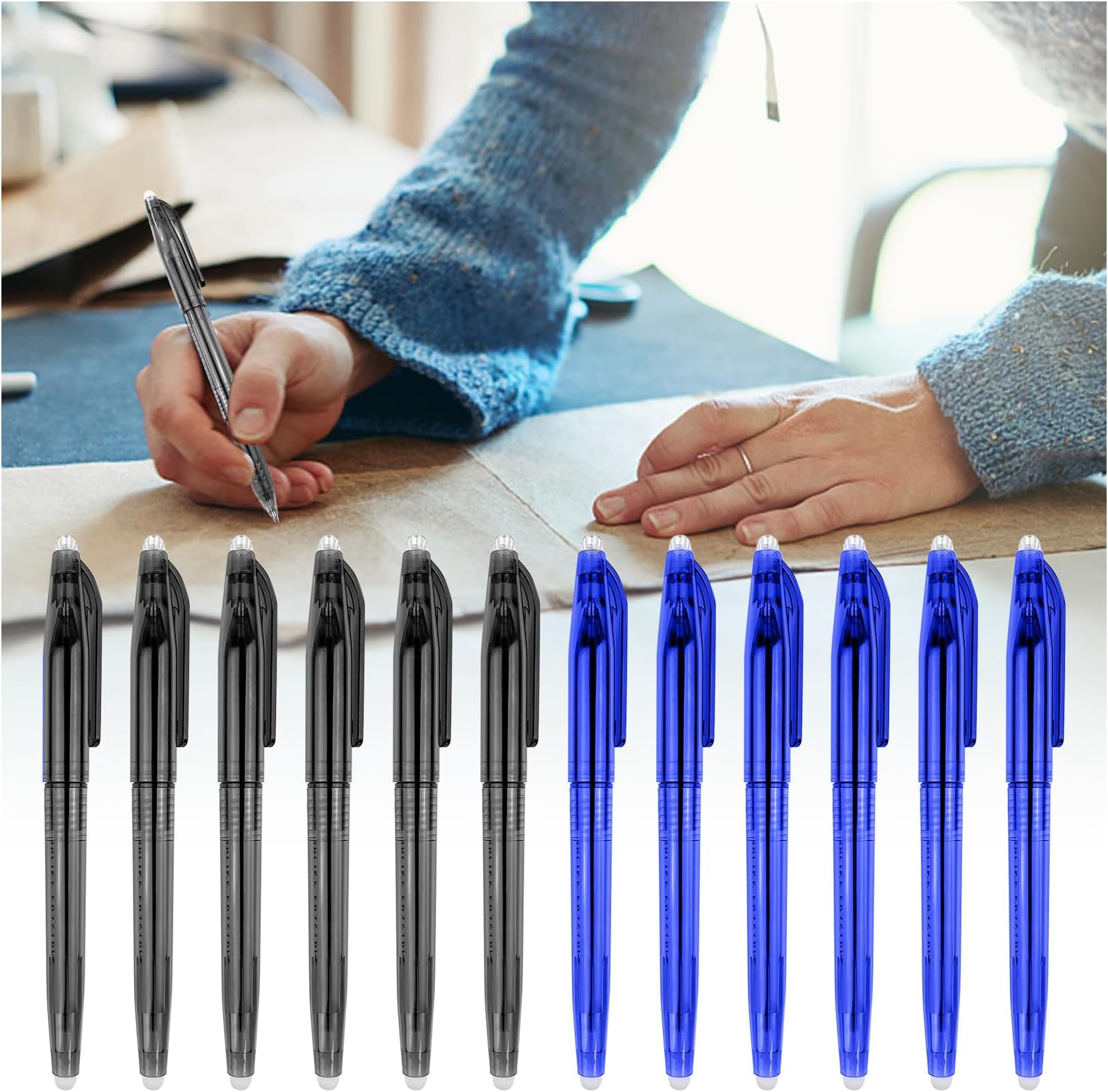 lyforx 12pcs Heat Erasable Pens for Fabric Fabric Marking
