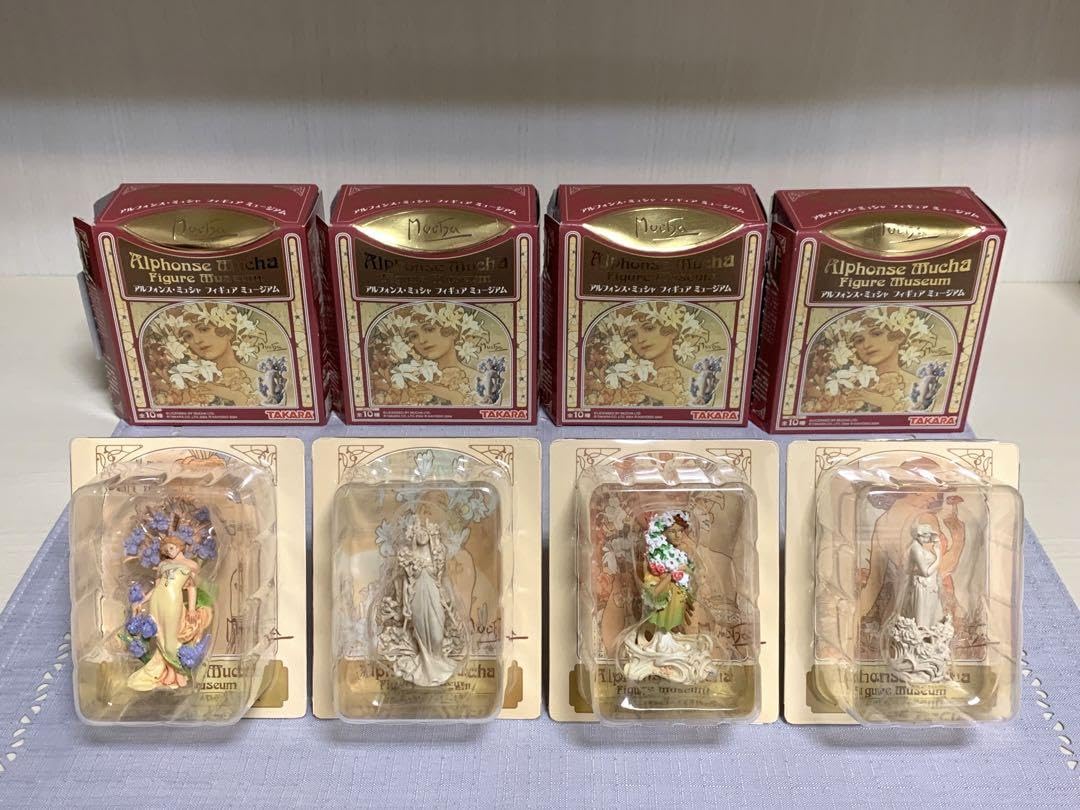 Amazon.co.jp: Alphonse Mucha Figures Museum Set of 4 : Toys & Games