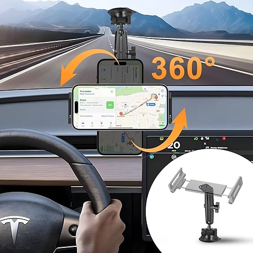 Miniatura 6 de Brazo de montaje RAM compatible con brazo de doble enchufe de metal, adaptador de bola doble de 1 pulgada, rotación de 360, barra de extensión para