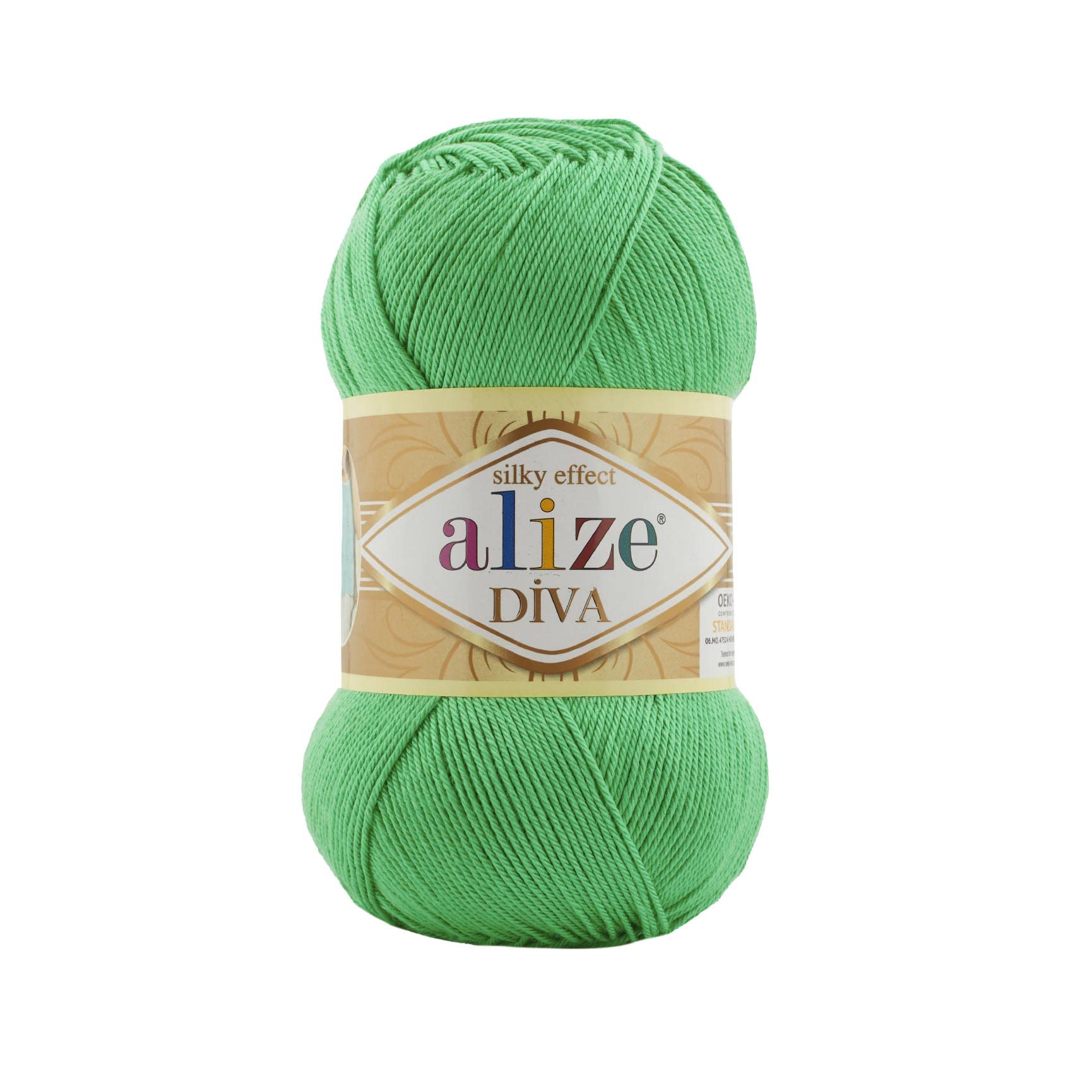 AlizeDiva Silk Effect 100% Microfiber Acrylic Yarn 1 Ball skeins 100gr 383yds (778 - Spring Green)