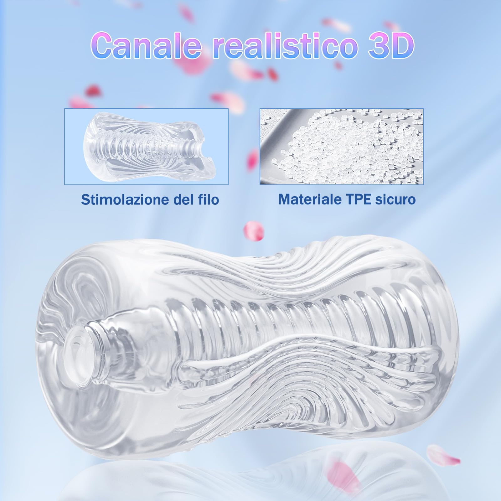 Masturbatore Uomo Sex Toys - Sex Toy Realistico Masturbatori per Uomini Maschile Tascabile Reale Giocattolo Erotico per Sesso, Stretta Apertura Anale Pompino per Gli con 3D Vagina Giocattoli Sessuali